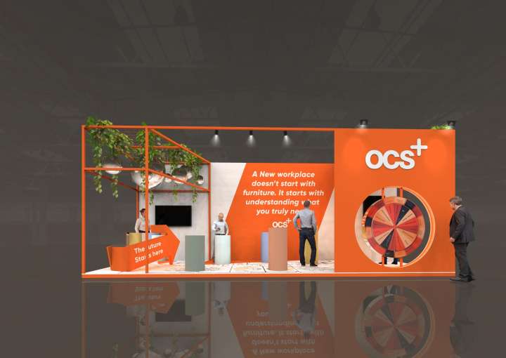 Stand design for Workspace Design Show created by Eldee Expo Experts