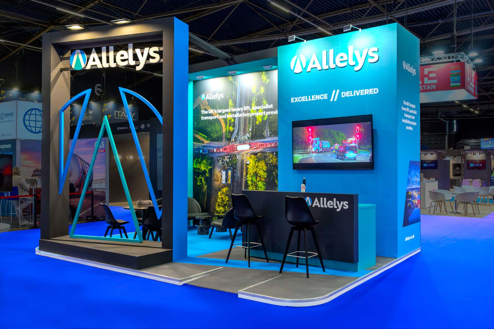 stand van Allelys op de internationale beurs Breakbulk,