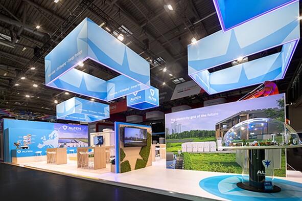Alfen Booth Trade Show. Design by Eldee Expo Experts