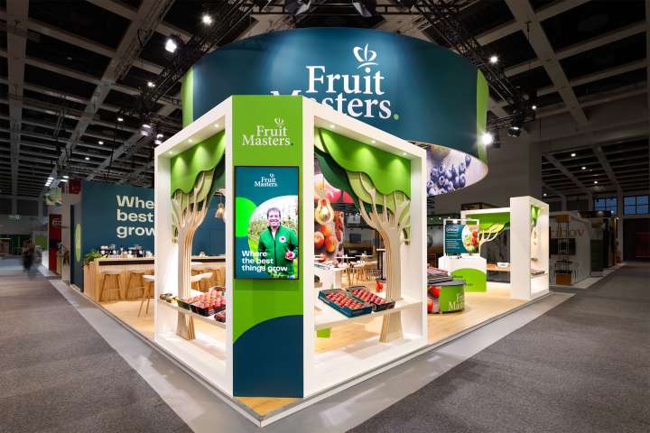 Exhibition Stand for Fruitmasters at FRUIT LOGISTICA in Messe Berlin
